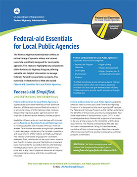 FHWA announcement on federal aid resources