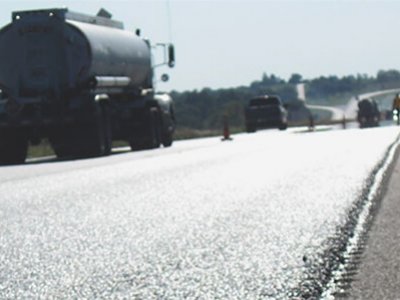 freshly paved road