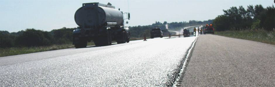 freshly paved road