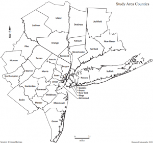 The Four-State (Connecticut, New Jersey, New York, Pennsylvania) 35-County Metropolitan Region