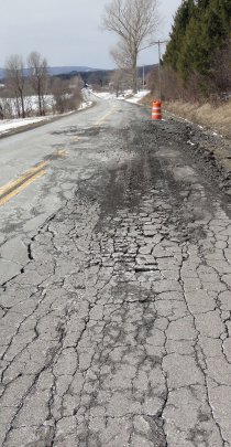 local road segment designed too thin