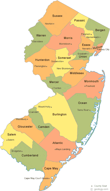 Map Of North Jersey - Nancy Valerie