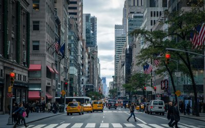 Photo of New York City street.