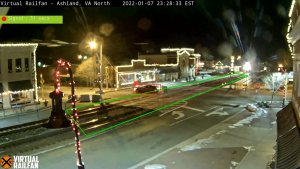 An AI detected grade crossing traffic violator going around gates.