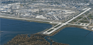 Aerial view of JFK International Airport, New York.