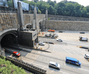 Entrance to the Lincoln Tunnel.